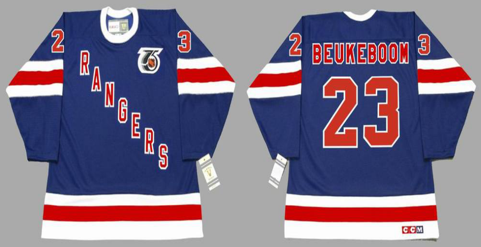 2019 Men New York Rangers 23 Beukeboom blue style 2 CCM NHL jerseys